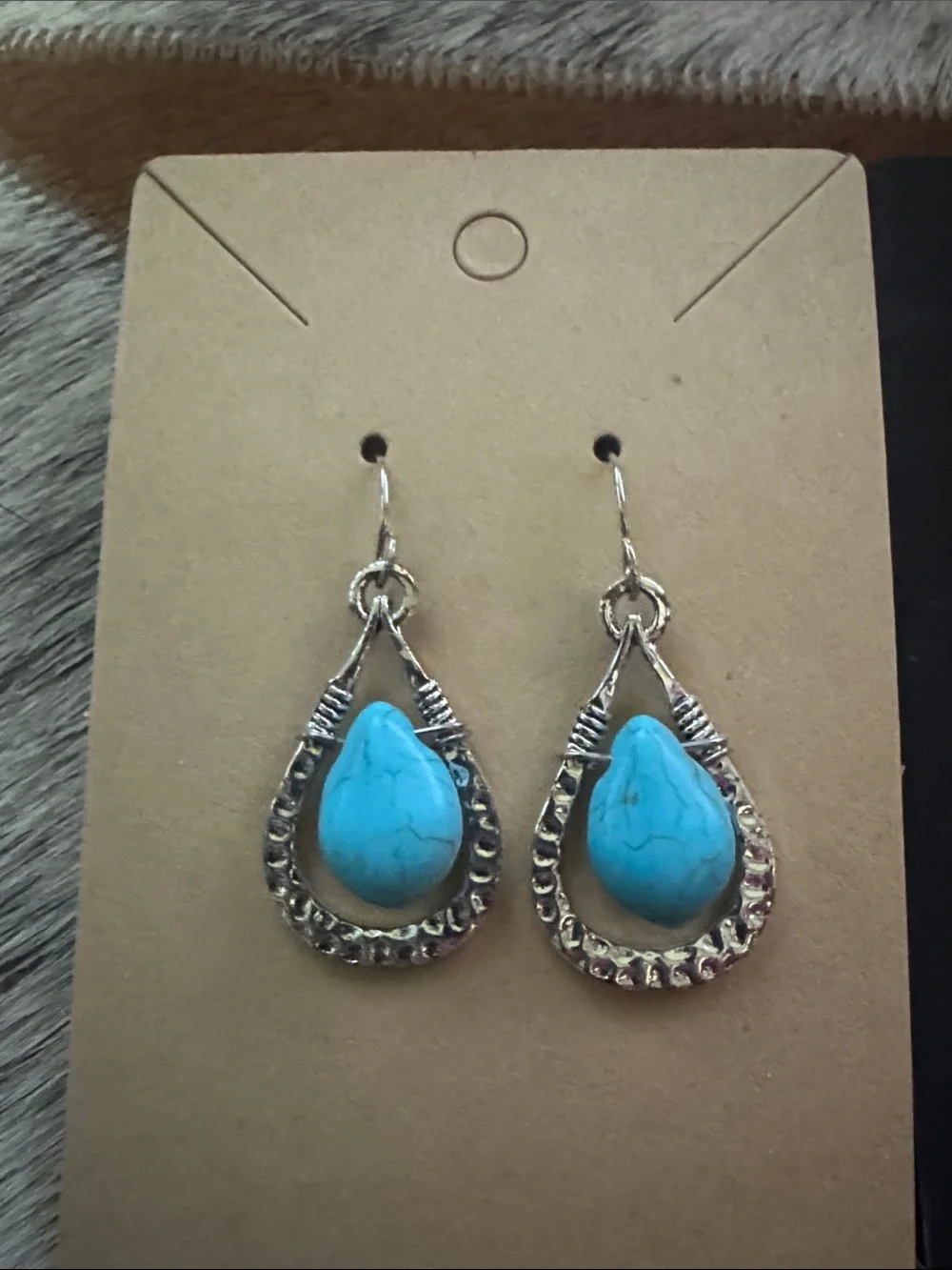 Turquoise Drop Earrings Trio - Women's western Jewelry LOT of 3